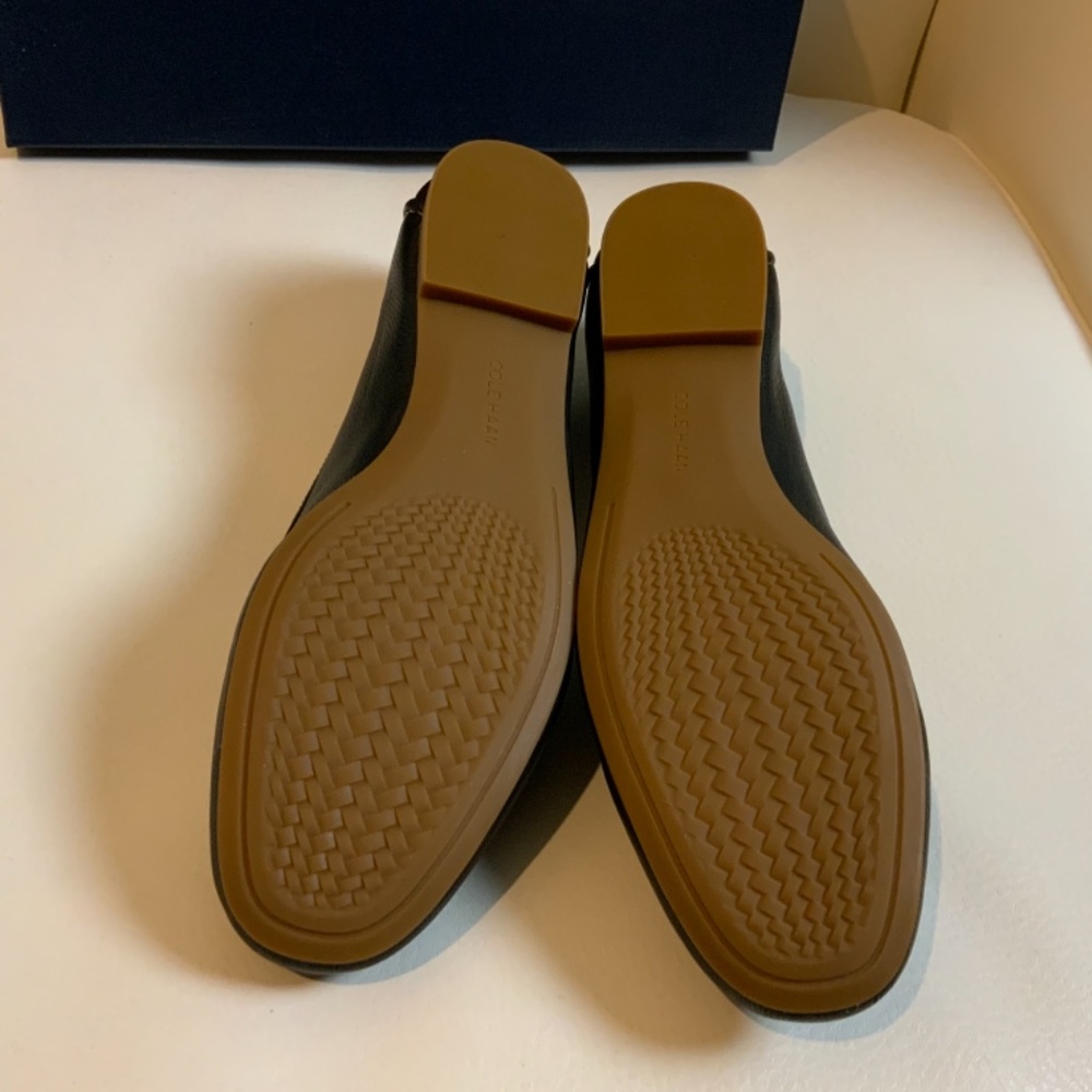 Cole Haan Caddie Bow Loafer Black Leather Flats - Picture 13 of 14